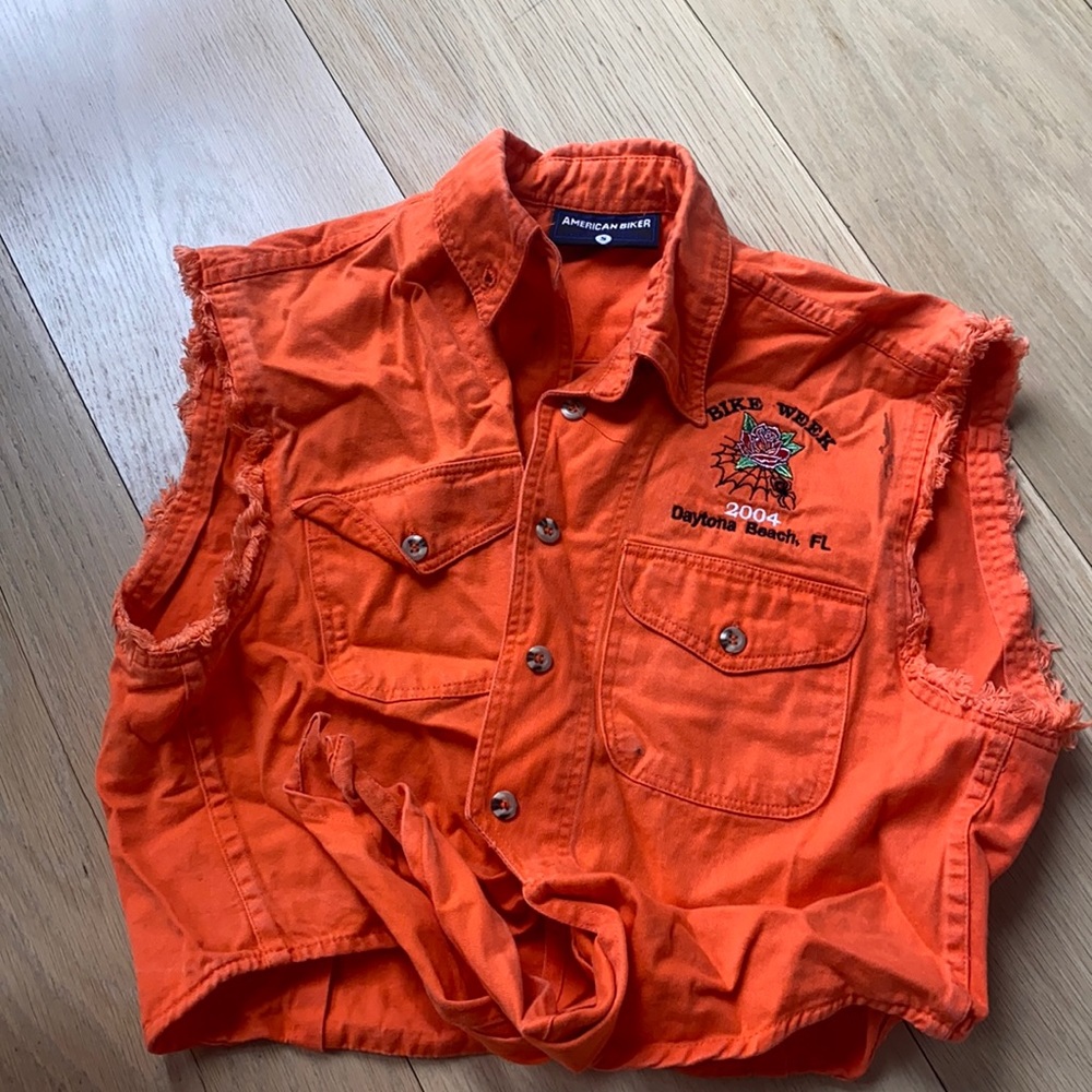 Bike Week American Biker Vintage Orange Crop